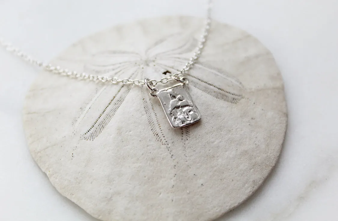 925 Sterling Silver Scapular Necklace