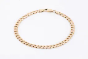 9" 14k Rose Gold Curb Chain Bracelet (11.74g.)