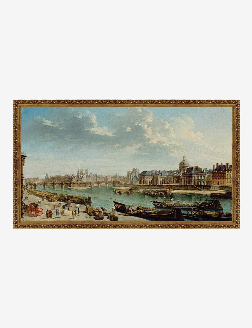 A View of Paris with the Ile de la Cité Wall Art by Jean-Baptiste Raguenet