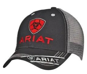 Ariat Men's Black/Red Logo Snapback Ball Cap 1515866