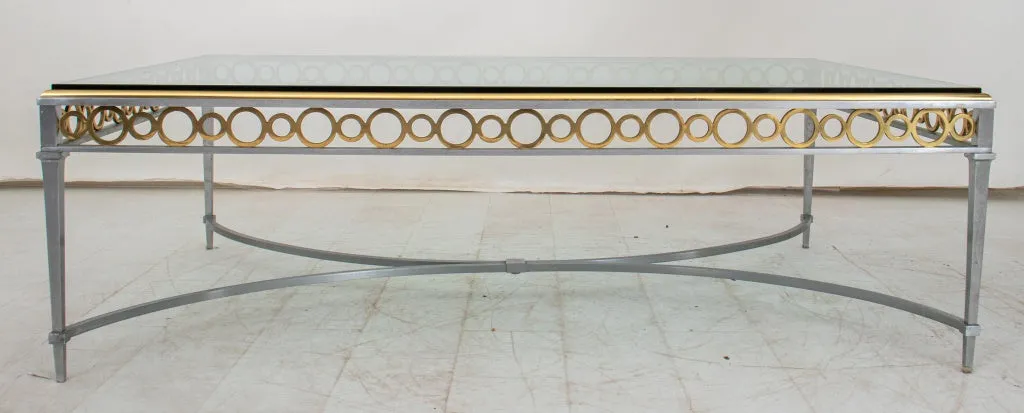 Attrib. Maison Jansen Bronze & Glass Coffee Table