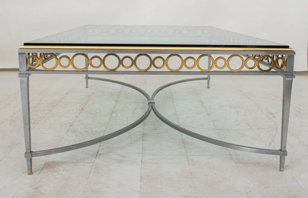 Attrib. Maison Jansen Bronze & Glass Coffee Table