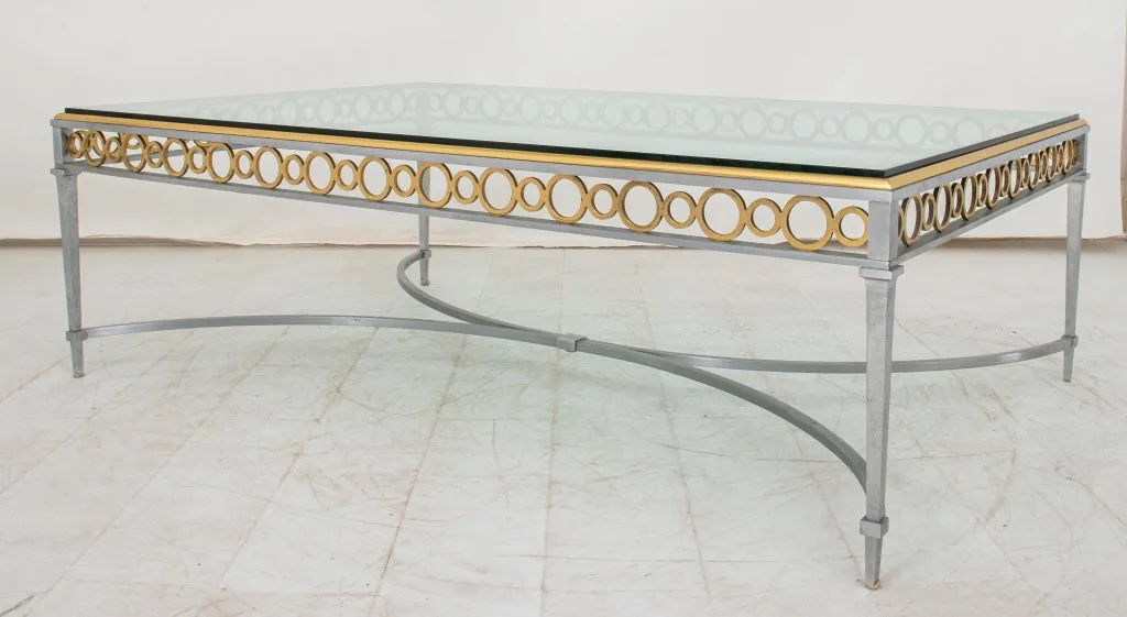 Attrib. Maison Jansen Bronze & Glass Coffee Table