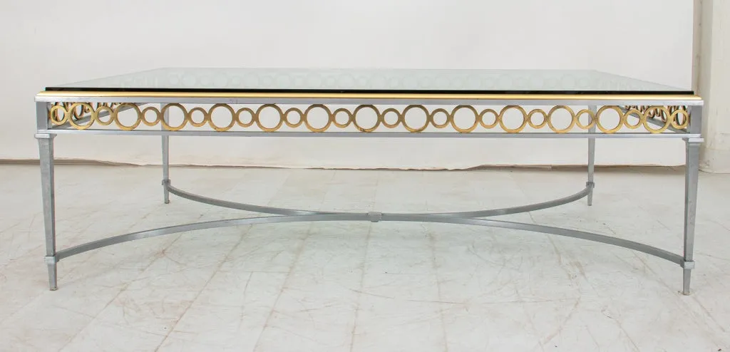 Attrib. Maison Jansen Bronze & Glass Coffee Table