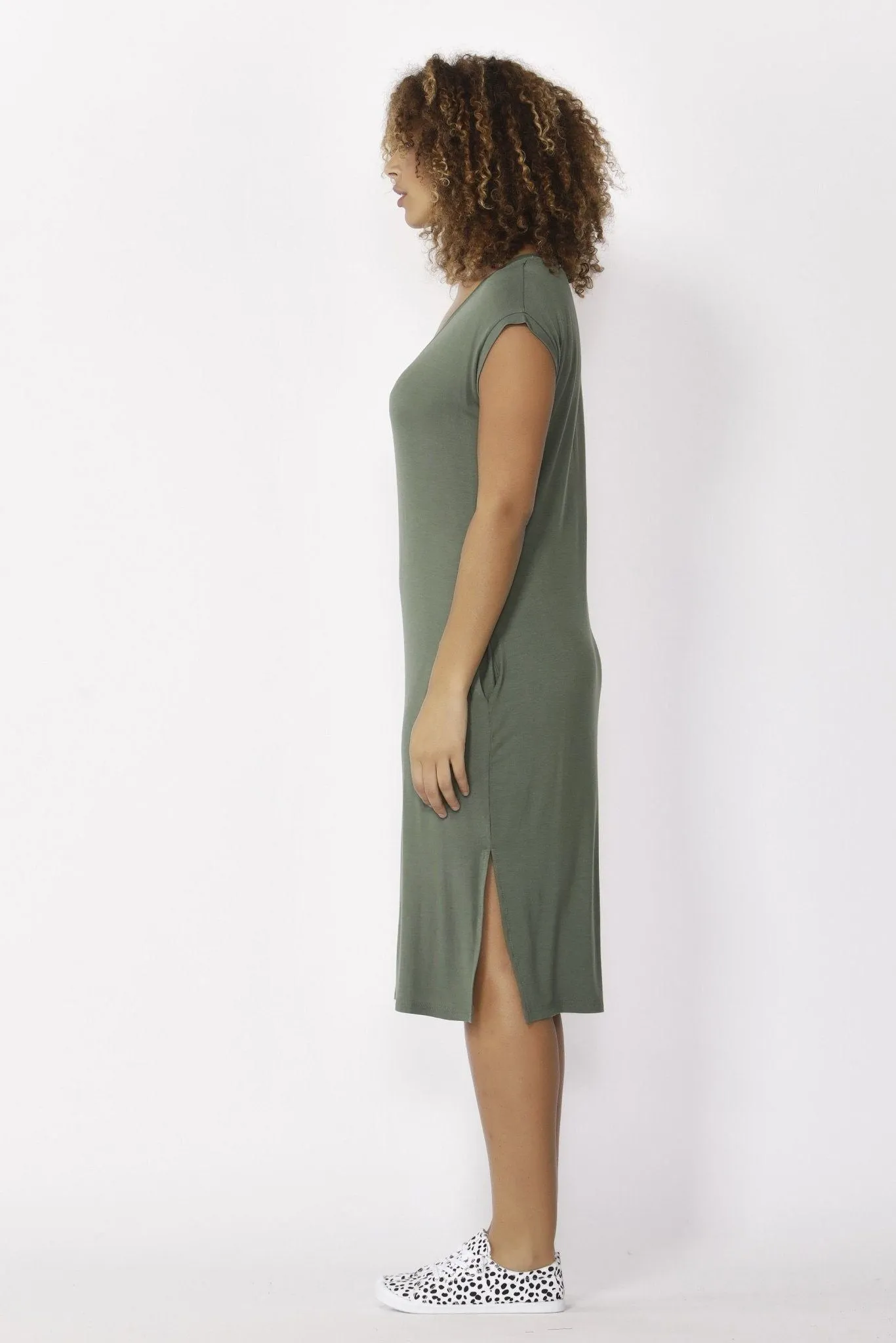 Betty Basics Hvar Midi Dress in Olive