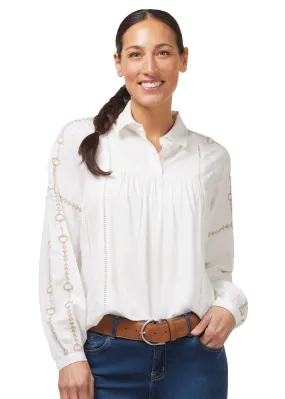 Bit and Rein Embroidered Blouse