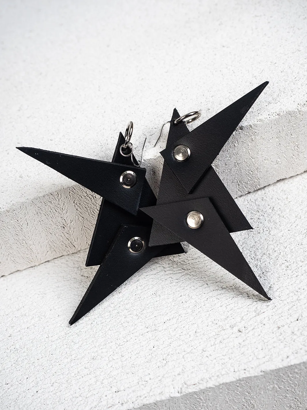 Black Triangle Earrings