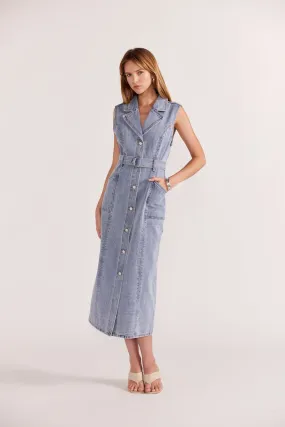 Calla Denim Midi Dress | Light Wash