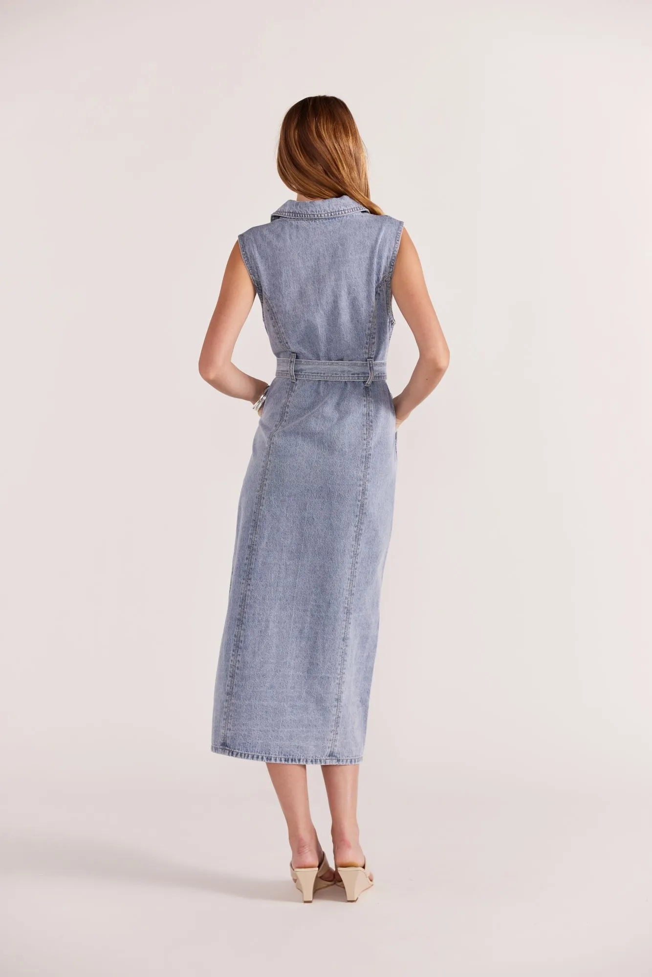 Calla Denim Midi Dress | Light Wash