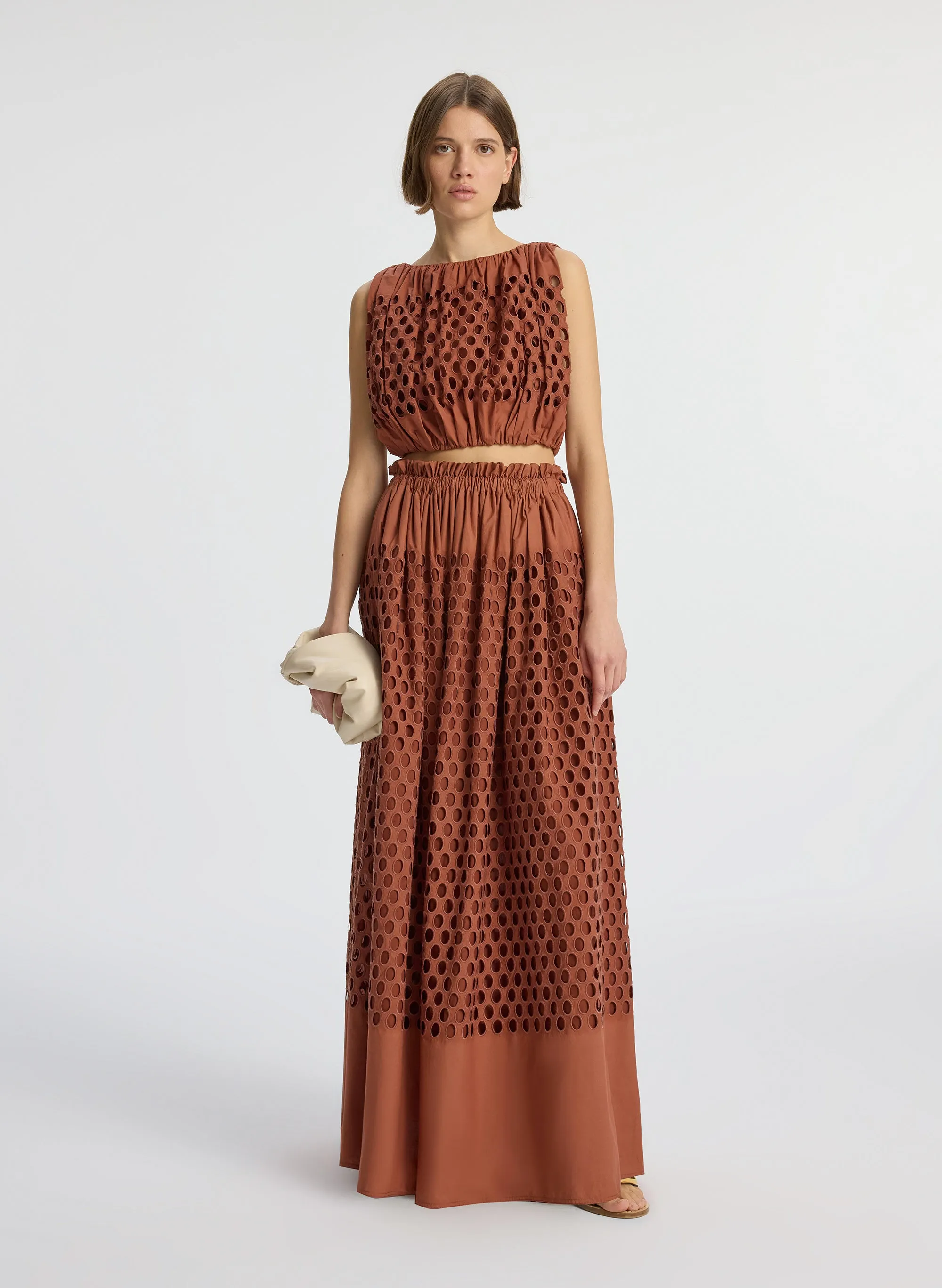 Flora Eyelet Maxi Skirt