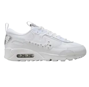 Nike Women's Air Max 90 Futura Shoes - White / Metallic Silver / Chrome / Platinum Tint