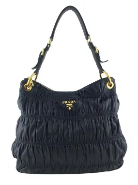 Prada Nappa Gaufre Zip Hobo Bag