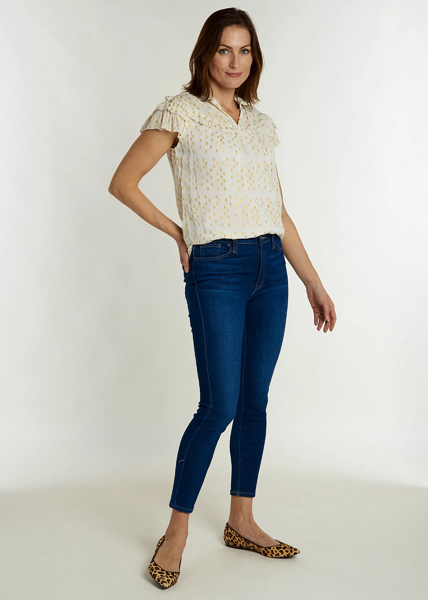 Silla Top - Cream/Gold