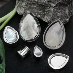 Silver Shell Teardrop Plugs