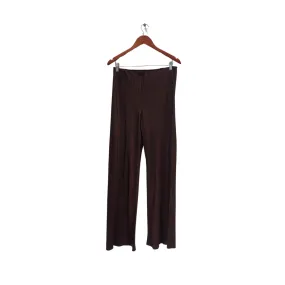 ZARA Brown Satin Elastic-waist Pants | Brand new |